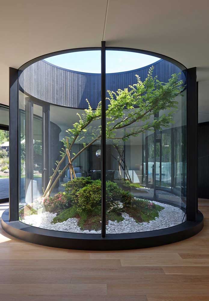 Ou peut-être pouvez-vous vous inspirer de ce modèle de jardin zen avec un visage de terrarium géant