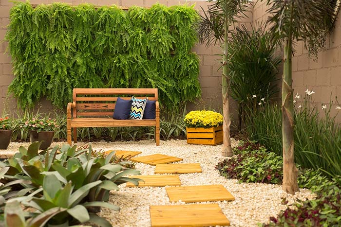 Jardin vertical avec seulement eux, les chouchous de l'époque, les fougères