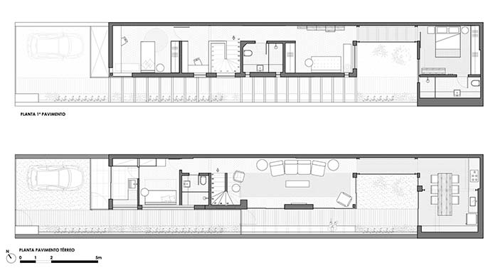 Plan de maison à deux étages