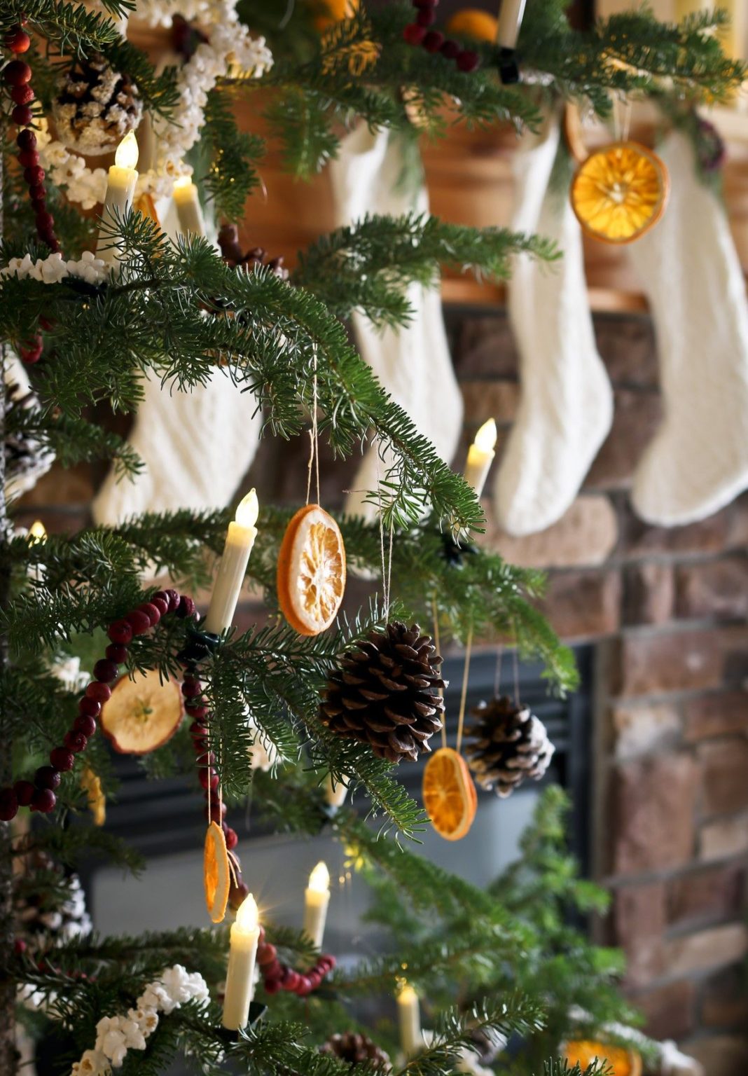 decoration sapin de noel americain : Décoration de Noël naturelle pour